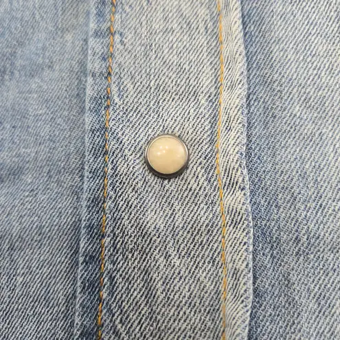 Imogene and Willie x Rodan + Fields Denim Western Embroidered Vest Size Small