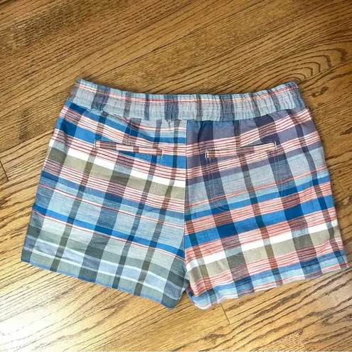 Caslon | Blue Nichole Plaid Stretch Multi Colored Shorts Size M