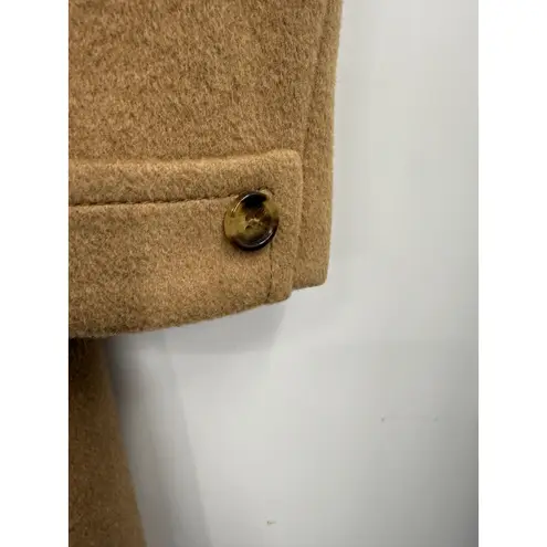 Brooks Brothers Camel Hair Coat Women's 0P Tan Button Front Long Overcoat - Image 7