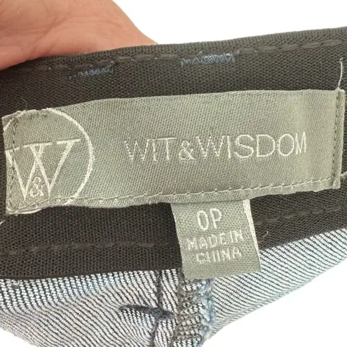 NWT Wit & Wisdom Ab Solution Luxe Touch High Rise Slim Straight Jeans Size 0P Blue - Image 3