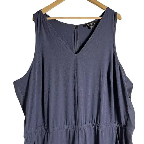 Athleta Brooklyn Textured Jacquard Leopard Medieval Violet Jumpsuit Size 26