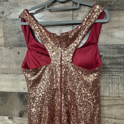 Ever Pretty Women Sparkling Gradual Champagne Gold Sequin dress size 10
