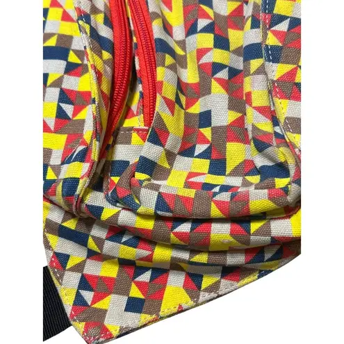 KAVU Rope Sling Bag With Geometric Pattern & Adjustable Strap Purse 17" x 11"