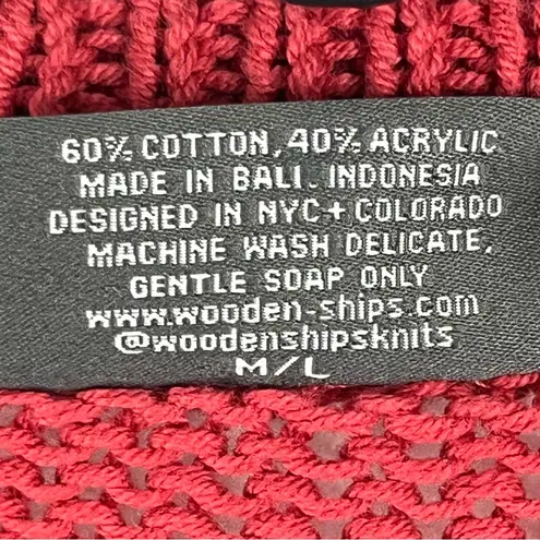 Wooden Ships Star Graphic Long Sleeves Knit Drop Shoulder Sweater Size M/L