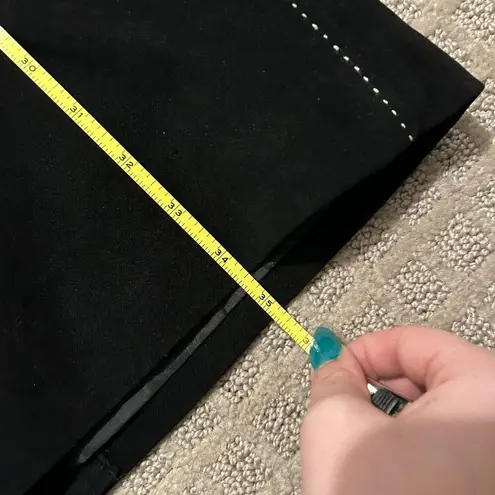 Dalia Collection Pencil Skirt Womens 12 Black Tan Top Stitch Vintage 90s Y2K