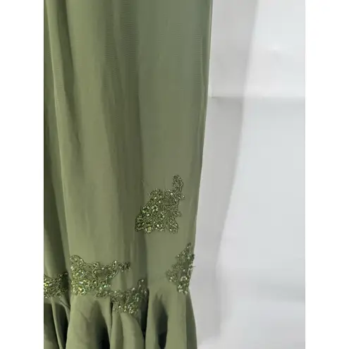 VTG Masoni Fairy Renaissance Whimsical Midi Dress Women 20 Green Goblin Gremlin Size undefined