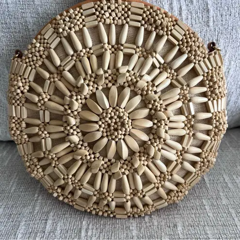 Aranaz Raffia Top Handle Tan Handbag