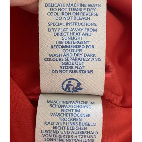 Boden Women's Dress Knit Striped Pockets Red White V Neck Tomato Girl US 8 Lined