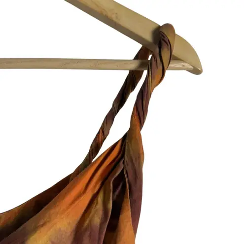 Ulla Johnson Valentina Orange Tie Dye Print A-Line Sleeveless Midi Dress Size 0