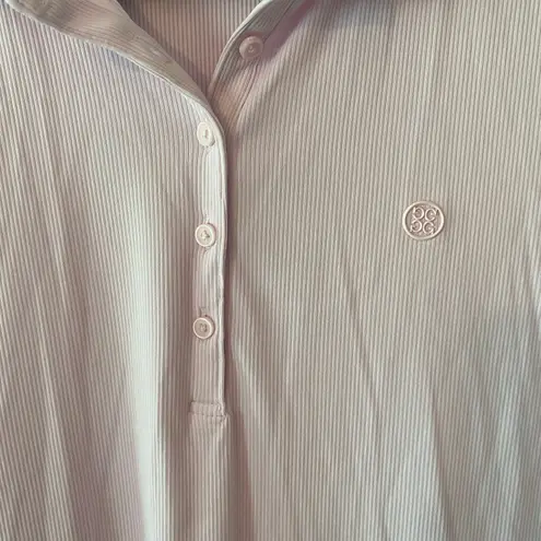 G/Fore Light Pink Golf Polo Shirt Short Sleeve Stretchy Women's size Large