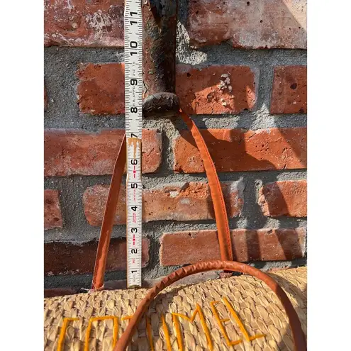 raffia straw suitcase shoulder bag floral orange pink yellow