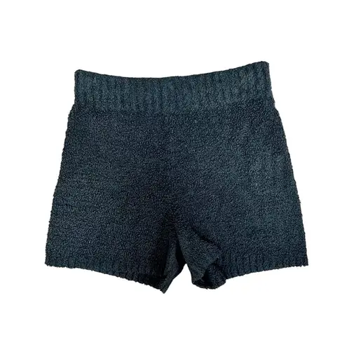 SKIMS Cozy Knit Boucle Teddy High Waisted Shorts Black Onyx L/XL