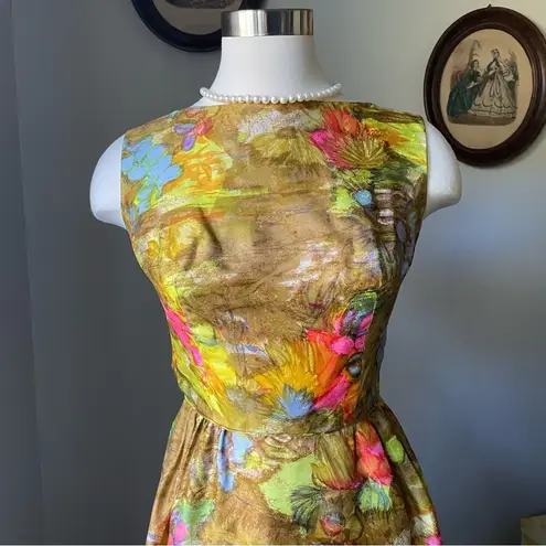 VINTAGE 1960s silk cocktail dress