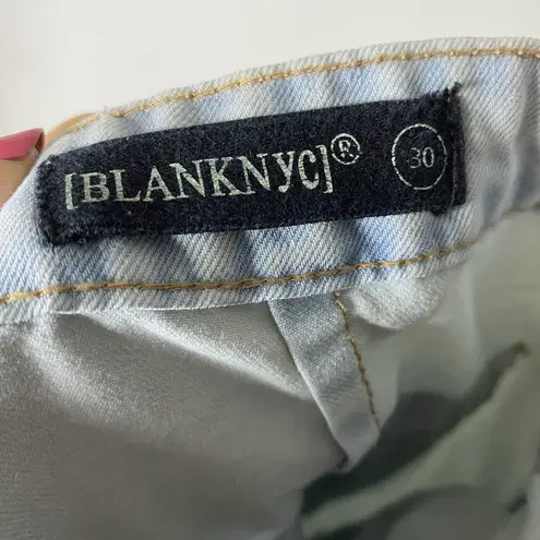 BLANK NYC  The Franklin Rib Cage Wide Leg Cargo Jeans Pants Women's 30 Light Wash