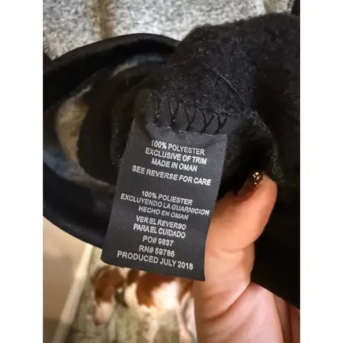 Beverly Hills Polo Club Women Fleece Zip Up Jacket Gray Black Size S