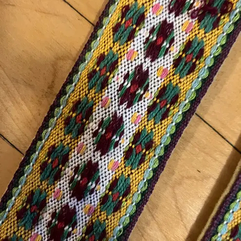 Vintage Woven Guitar or Bag Strap Red