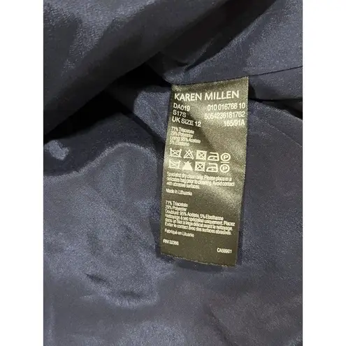 Karen Millen  Navy‎ V Neck Tie Dress Size 12