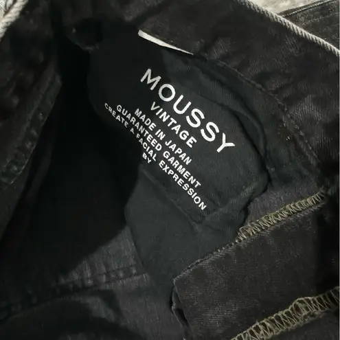 MOUSSY VINTAGE Lenwood Distressed Skinny Ankle Jeans Washed Black Size 25