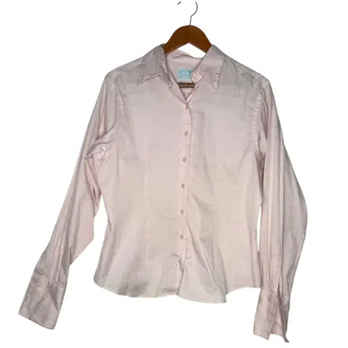 Thomas Pink French Cuff Button Up Shirt Size 14 Pink Stripe Superfine Two Fold