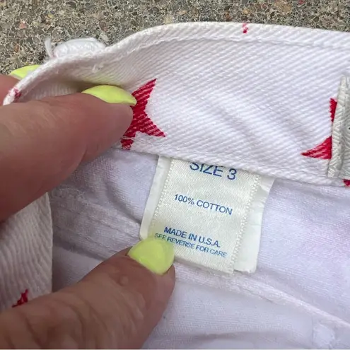 Vintage 90s Mixed Blues America Fourth of July Star Spangled Jean Shorts Size 23