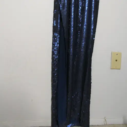 Line and Dot  Navy Blue Seymour Sequin Maxi Cocktail Dress Maxi LD3395 S New