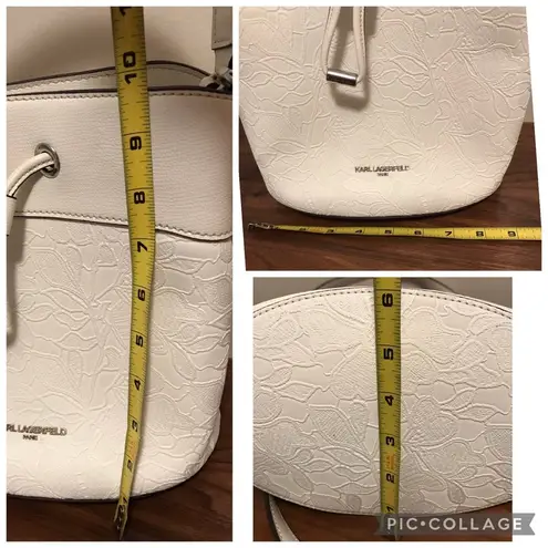Karl Lagerfeld Paris Adele Bucket bag in off white
