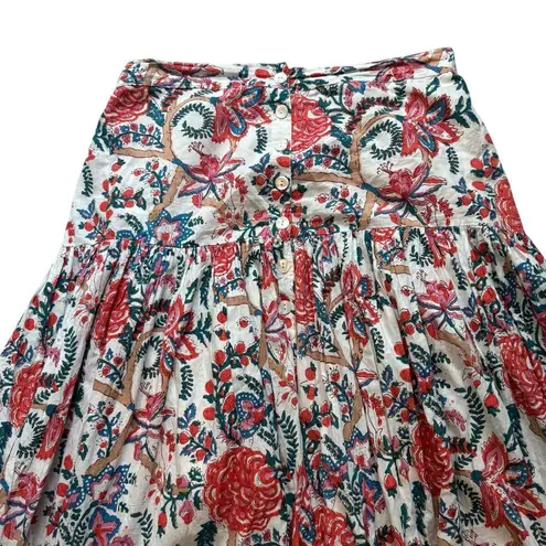 Soft Surroundings Wild Bloom Botanical Sunset Floral
Maxi Skirt, Sz L
