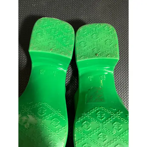 Jeffrey Campbell ‎ Bubblegum Mule Green Shiny Sandal Y2K Womens Size 8 Platform - Image 7