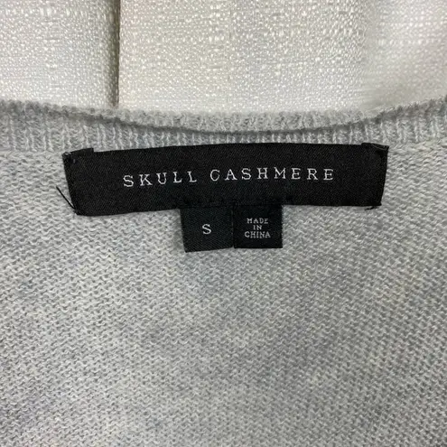 Skull Cashmere Gray Cashmere Blend Skull Print Sweater Sz.S