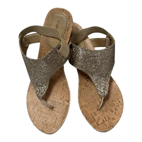 st. john's bay St. John’s Bay SJB Ante Wedge Sandals Gold Size 8