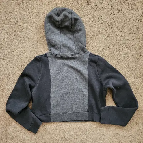 Nike Black/Grey/Silver  Cropped Hoodie, Women's M