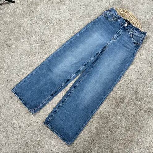 Quince Organic Cotton Comfort Stretch High Rise Crop Wide Leg Jeans Size 29
