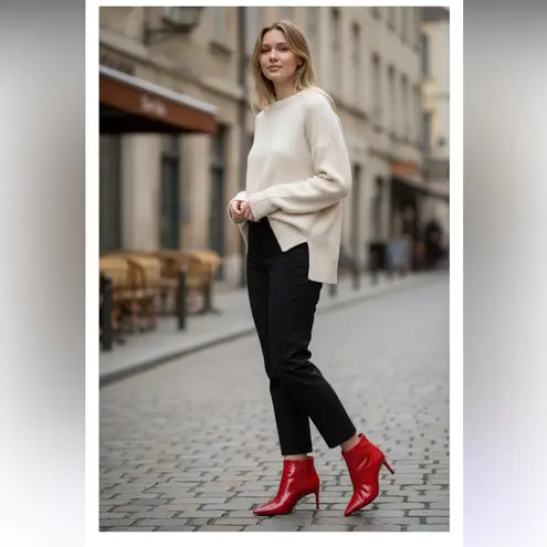 Jeffrey Campbell  Glossy Red GABRIEL Point toe Ankle Boots Bootie Size 10 thumbnail 12