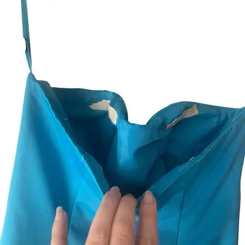 Jump Y2k Juniors 3/4 Blue Prom Bedazzled Fairy Princess Strapless Maxi Dress