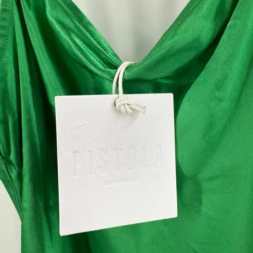 Pistola Dress Size Extra Small NWT Mari Slip Satin Kelly Green Adjustable Straps