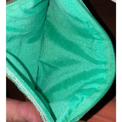 Bamboo Trading Company Club Bag Van Gogh Sunflower Bouquet Beaded Embroidered Green