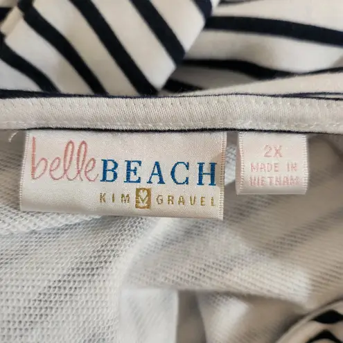 Belle Beach Striped Navy and White T