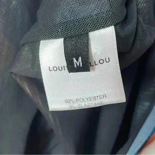 Louisa Ballou Helios Double Layer Mesh Dress Night Blooming Flower Size Medium Blue