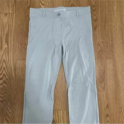 Betabrand Womens Medium Yoga Dress Pants Gray Bootcut Herringbone Stretch Ponte