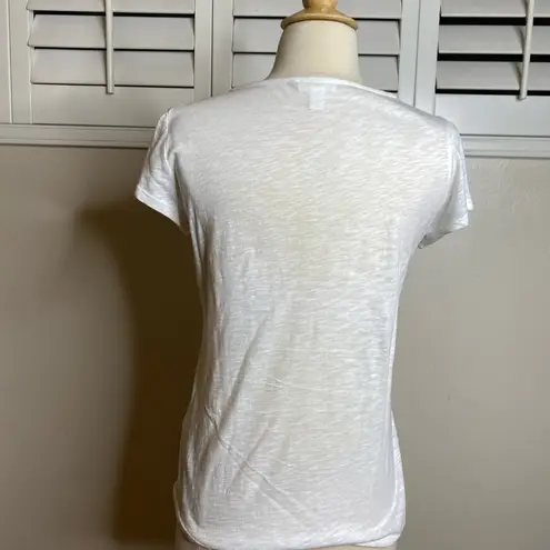 #19 Tribal Jeans Cut Out and embroidered top White Size XS