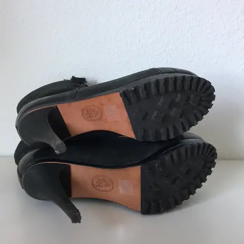 Ash lace up high heeled combat style boots