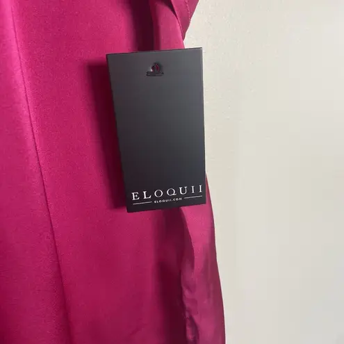 Eloquii Women's Plus Size 22 Kimono Sleeve Top Fucshia Keyhole Satin NWT Fuschia