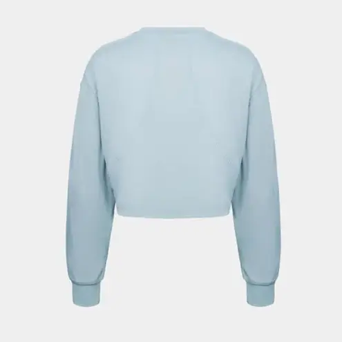 Halara  Long Sleeve Cropped Dropped Shoulder Sports Top Baby Blue Small HT29