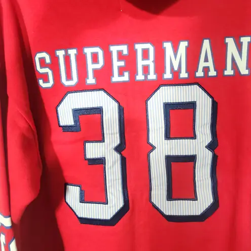 Superman 1938 full zip red hoodie women's medium NWT