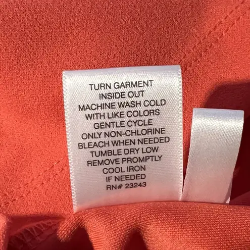 New York & Company Coral Stretch Wide Leg Jumpsuit M Casual Career Vacation Orange Size M