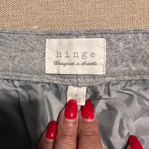 Hinge Seattle Designer Gray Wool Blend Dress Shorts with Button Detail Size 4