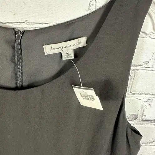 Danny & Nicole Women’s Dress Classic Sleeveless Flared Bottom Skirt Black 12 NWT