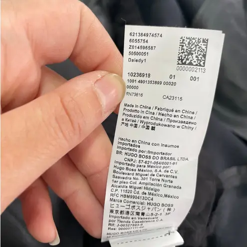 BOSS Dress Womens 6 Solid Black Daledy Faux Leather Snap Button Collared Frock