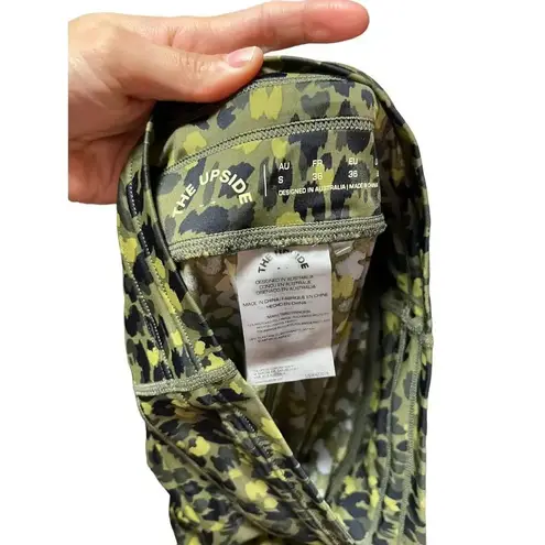 THE UPSIDE Lili Midi printed stretch Leggings Green Size 6