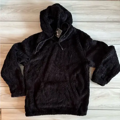 Hoooyi Basic Teddy Hoodie & Teddy Jogger Pants Black Medium NWT IN PACKAGE